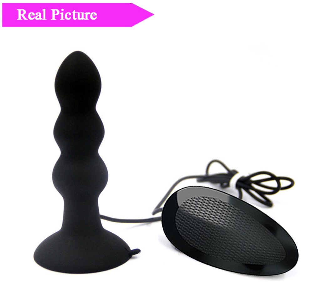 Wireless Sex Toy Male Masturbation Anal Lock Black Waterproof Rechargeable Super Soft Anal Plug