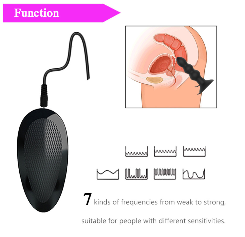 Wireless Sex Toy Male Masturbation Anal Lock Black Waterproof Rechargeable Super Soft Anal Plug