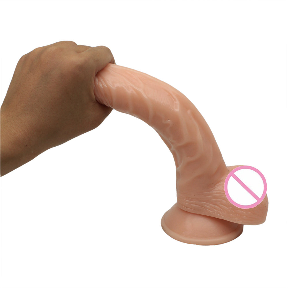 Realistic Dildos Feels Like Skin Adult Sex Toys for Women, Soft Silicone with Strong Suction Cup for Hands-Free Play, Vlatne Anal Dildo with Balls Lifelike Fake Penis G Spot Stimulator,