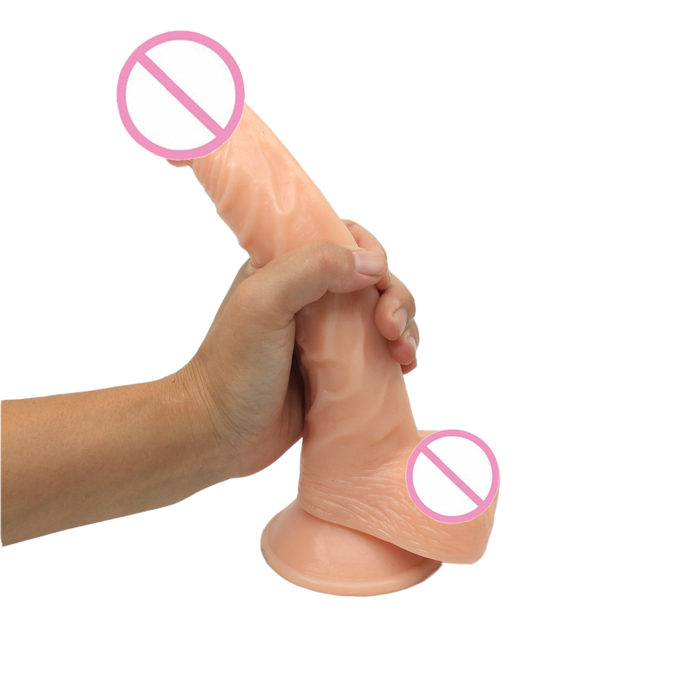 Realistic Dildos Feels Like Skin Adult Sex Toys for Women, Soft Silicone with Strong Suction Cup for Hands-Free Play, Vlatne Anal Dildo with Balls Lifelike Fake Penis G Spot Stimulator,