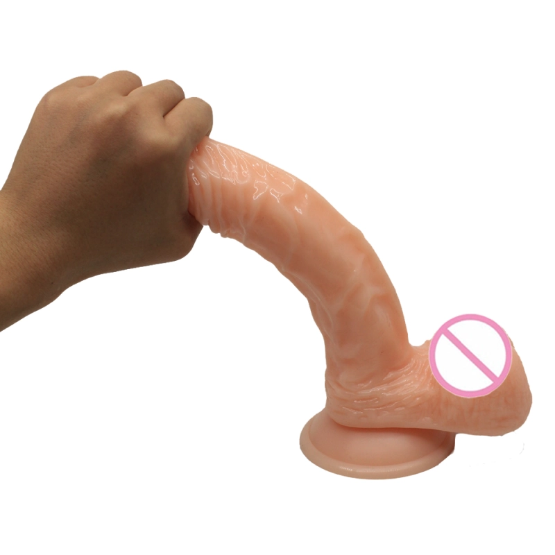 Doc Johnson The D - Realistic D - ULTRASKYN Slim 9 Inch with Balls - Vanilla