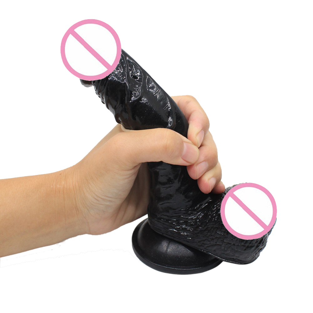 Sex Toy for Women 7 Inch Realistic Silicone Dildo,Body-Safe Material Strong Suction Cup Ultra Soft Lifelike Thick Anal Dildo for Men G spot Stimulator with Curved Shaft and Balls Throat Trainer