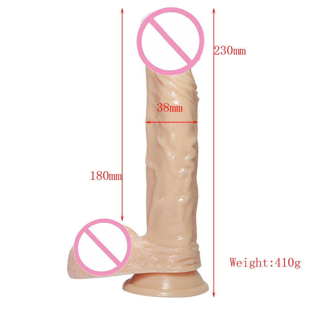 Doc Johnson The D - Realistic D - ULTRASKYN Slim 9 Inch with Balls - Vanilla