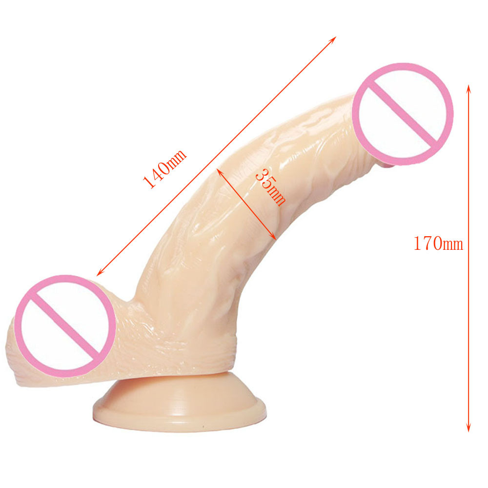 Sex Toy for Women 7 Inch Realistic Silicone Dildo,Body-Safe Material Strong Suction Cup Ultra Soft Lifelike Thick Anal Dildo for Men G spot Stimulator with Curved Shaft and Balls Throat Trainer