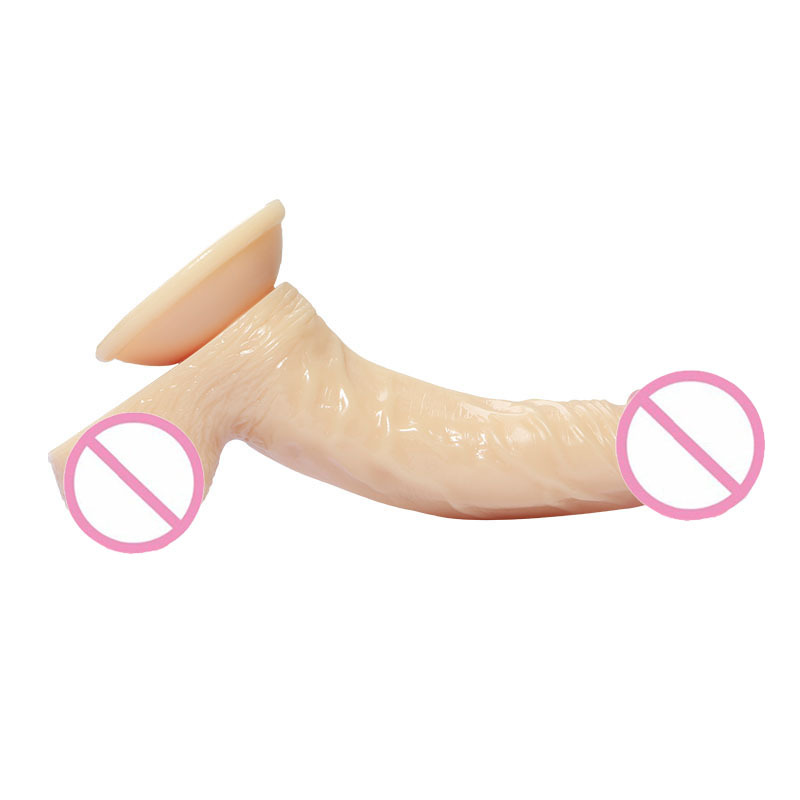 Sex Toy for Women 7 Inch Realistic Silicone Dildo,Body-Safe Material Strong Suction Cup Ultra Soft Lifelike Thick Anal Dildo for Men G spot Stimulator with Curved Shaft and Balls Throat Trainer