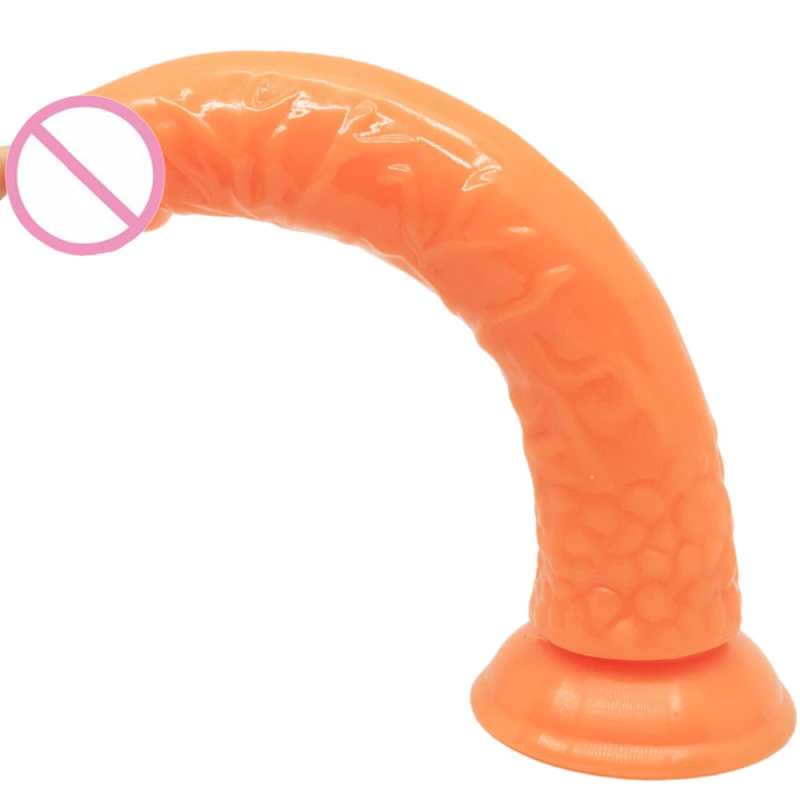 Transparent sexual crystal color sequins simulation penis dildo sex toys for women
