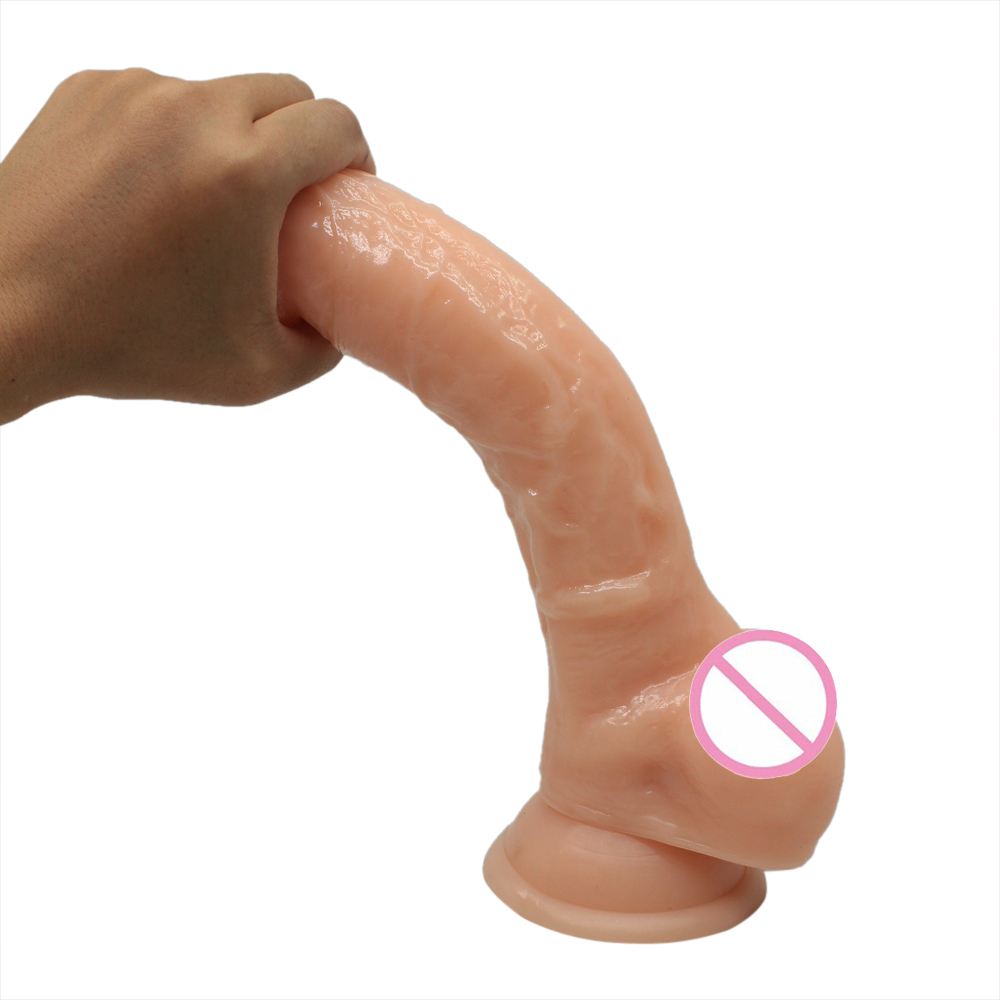 Realistic Dildo for Beginners Lifelike Huge Silicone Dildo, with Strong Suction Cup for Hands-Free Play, Realistic Penis for G-Spot Stimulation Dildos Anal Sex Toys for Women and Couple 7.7 "