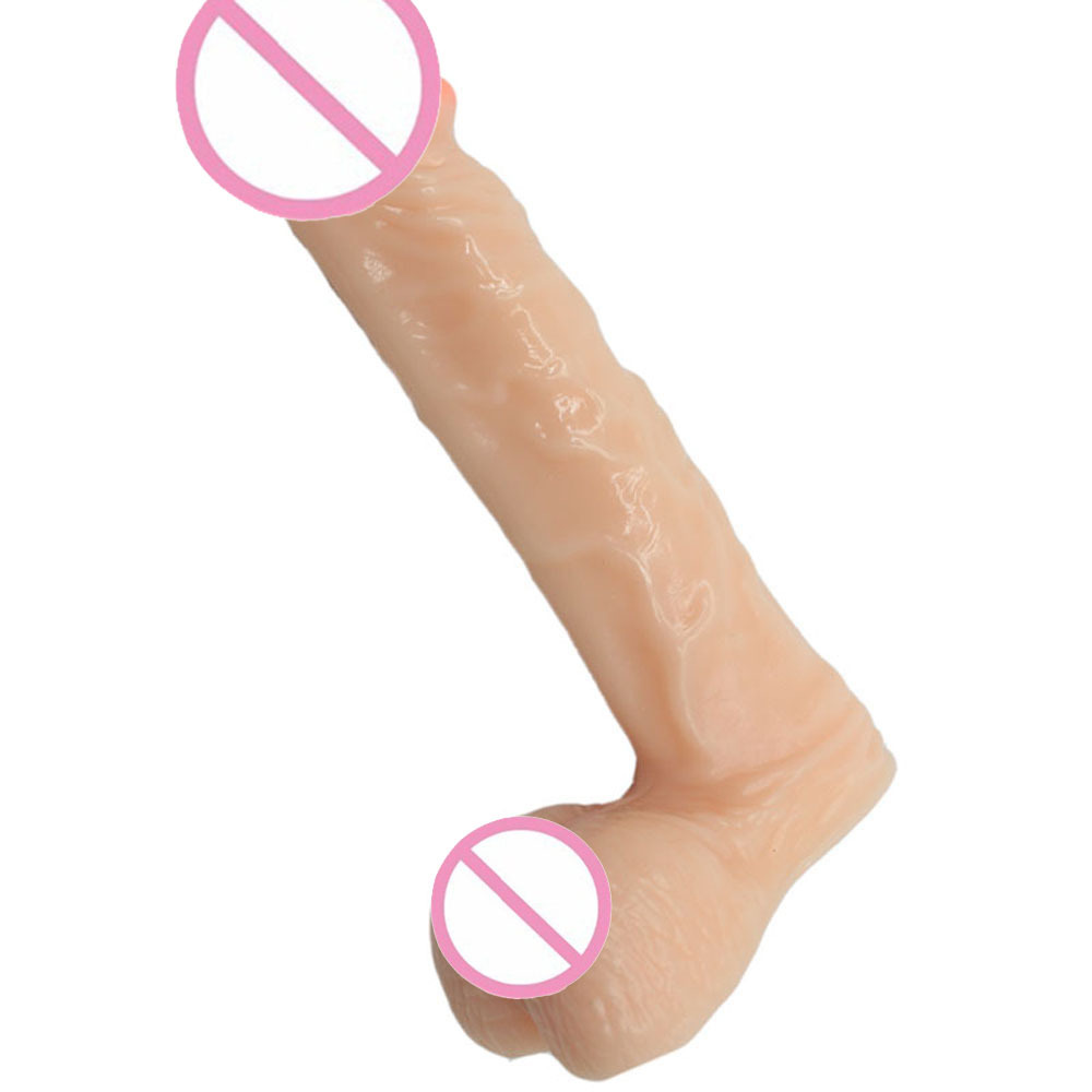 12" Realistic Thick Dildo, Powerful Suction Cup Dildo Huge Jelly Dildo Flexible Adult Sex Toy for Women, Black
