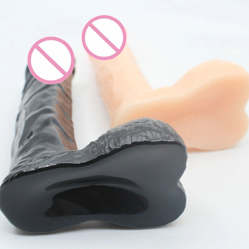 12" Realistic Thick Dildo, Powerful Suction Cup Dildo Huge Jelly Dildo Flexible Adult Sex Toy for Women, Black