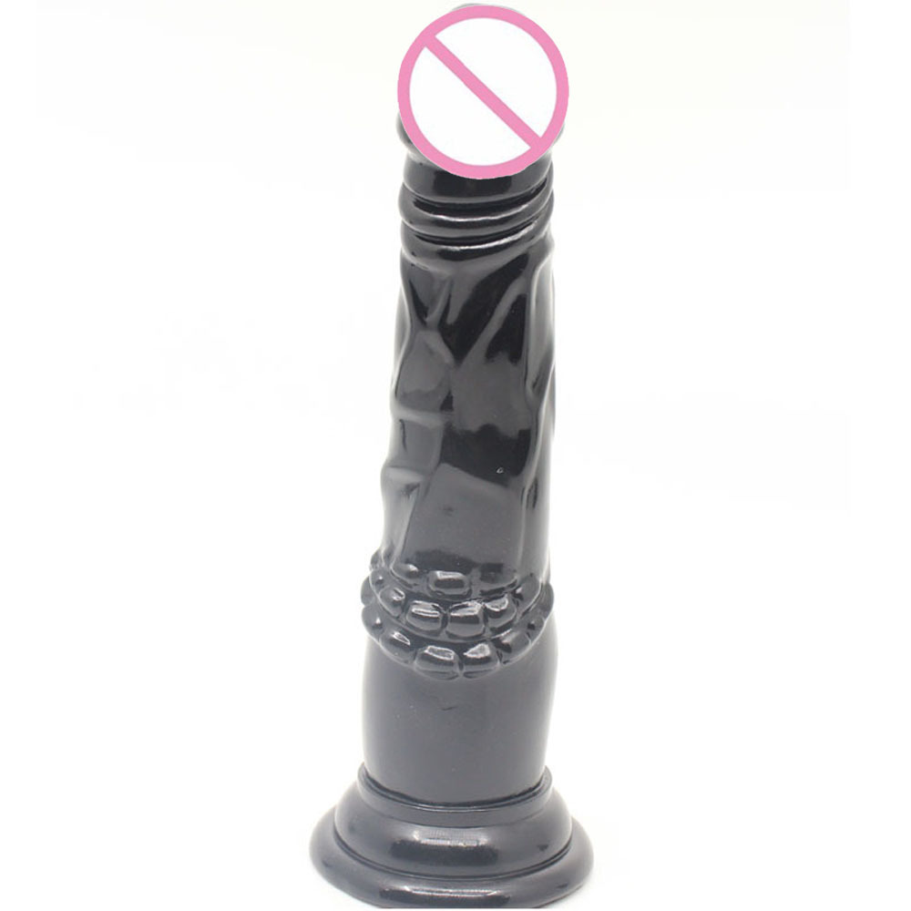 Pink Jelly Lifelike Realistic Dildo Silicone Adult Sex Toys for Women, 9 Inch Body-Safe Material Huge Dildo with Strong Suction Cup, Curved Shaft and Balls for G-spot, Vaginal and Anal Play