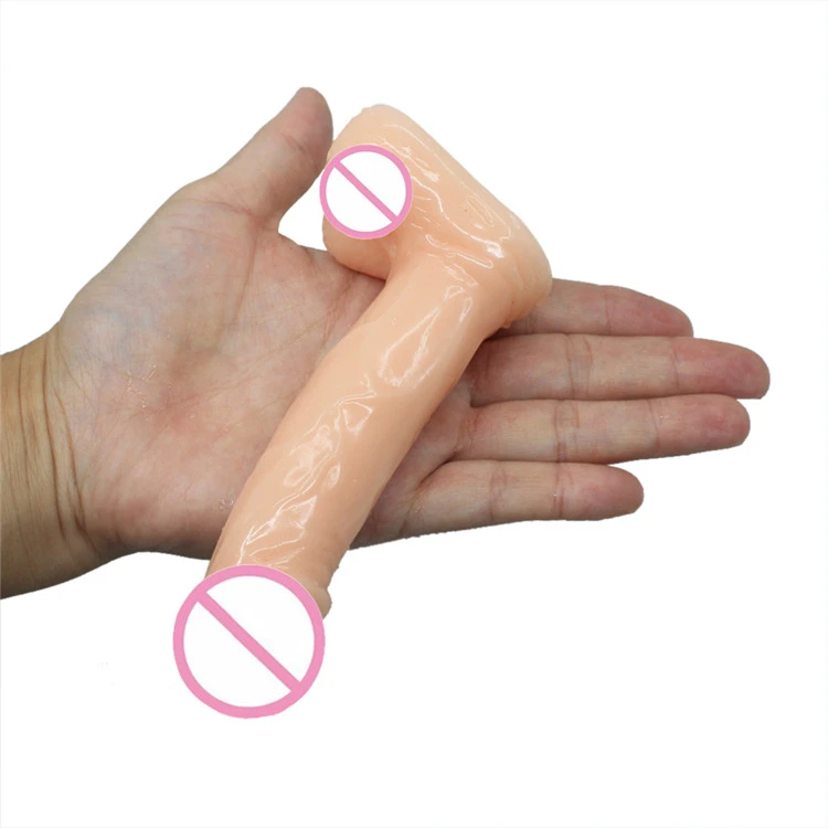 25mm Sex Toy for Women 7 Inch Realistic Silicone Dildo,Body-Safe Material Strong Suction Cup Ultra Soft Lifelike Thick Anal Dildo for Men G spot Stimulator with Curved Shaft and Balls Throat Trainer