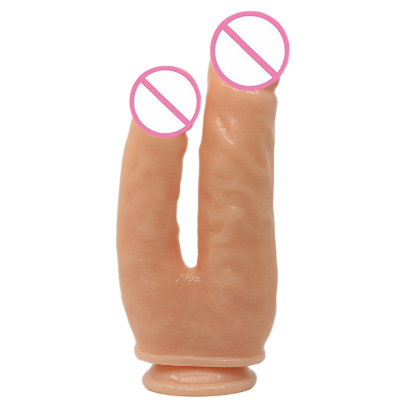 7.9 "Dual end Dildo Anal Dildo, realistic silicone Dildo with powerful suction cups for hands-free play, suitable for G-spot flexible Dildo adult sex toys