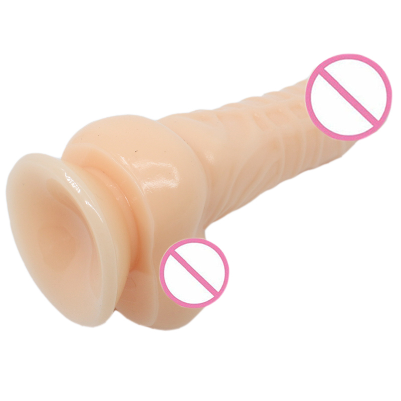 Realistic Dildos feel like skin adult sex toys, soft silicone and powerful suction cups, Vlatne Anal Dildo with ball, realistic dildo G-spot stimulator, 8.5 ''