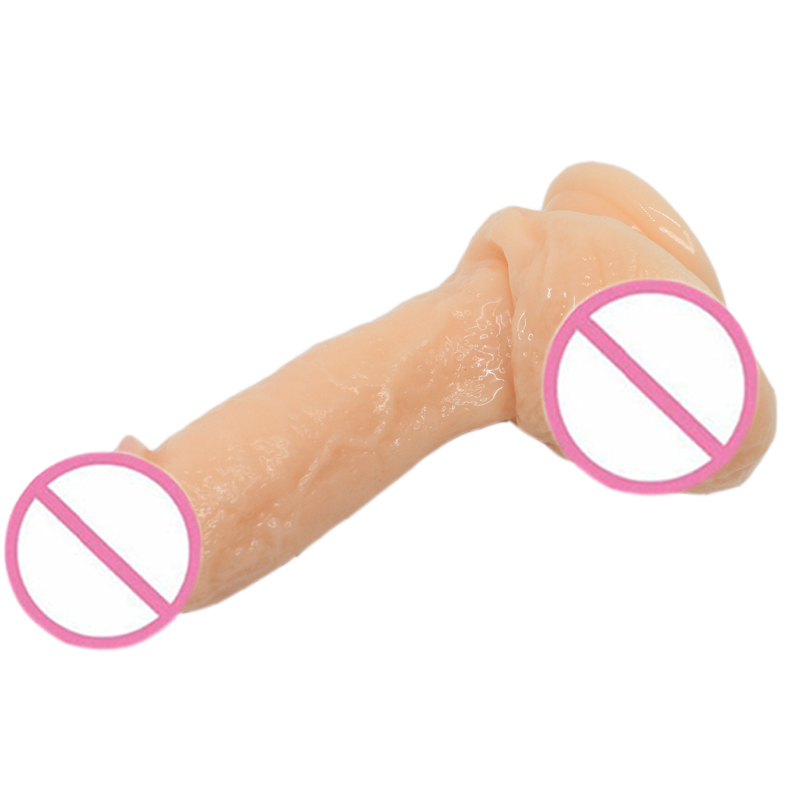 8.6 inch white curved realistic Dildo for G-spot stimulation, soft double-layer liquid silicone thick realistic anal Dildo adult sex toy for male and female couples
