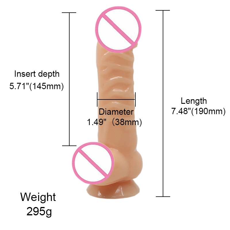 Realistic Dildos feel like skin adult sex toys, soft silicone and powerful suction cups, Vlatne Anal Dildo with ball, realistic dildo G-spot stimulator, 8.5 ''