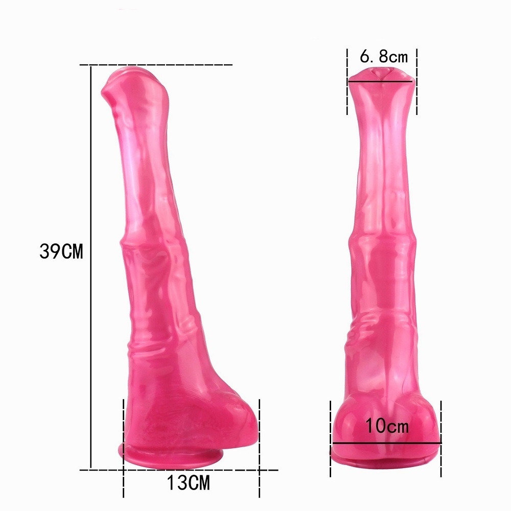 Horse Dildo, Silicone Huge Animal Dildos Realistic Texture with Thick Knot Dildo Big Anal Pulg Sex Toys Suitable for Adult Female Male Couples