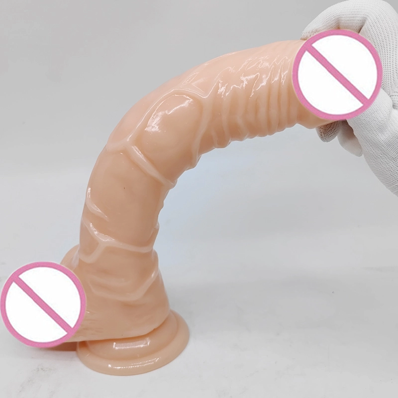 Ultra Realistic Dual Density Silicone Dildo for Beginner, Balls-Free G Spot Dildo Suction Cup Dildo with Textured Head & Bendable Shaft for Female Masturbation Adult Sex Toy