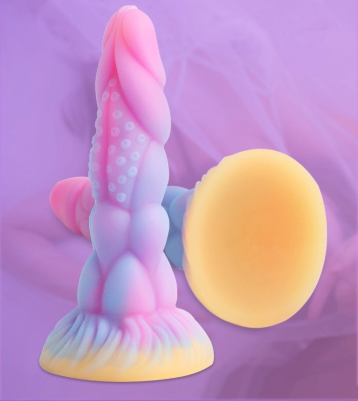 9" Monster Dildo Fantasy Knot Dildo, Huge Dragon Dildo Glow in The Dark, Horse Dildo Thick Animal Dildo for Anal play, Soft Silicone Dildo Butt Plug with Strong Suction Cup, Adult Toys for Women & Men