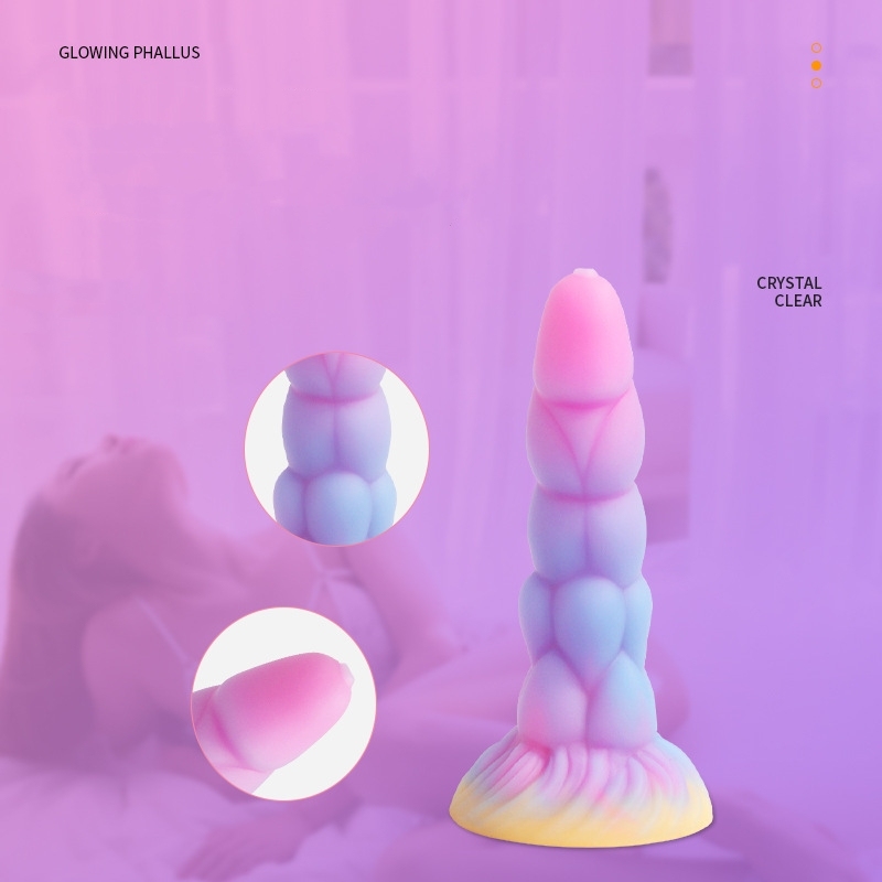 9" Monster Dildo Fantasy Knot Dildo, Huge Dragon Dildo Glow in The Dark, Horse Dildo Thick Animal Dildo for Anal play, Soft Silicone Dildo Butt Plug with Strong Suction Cup, Adult Toys for Women & Men