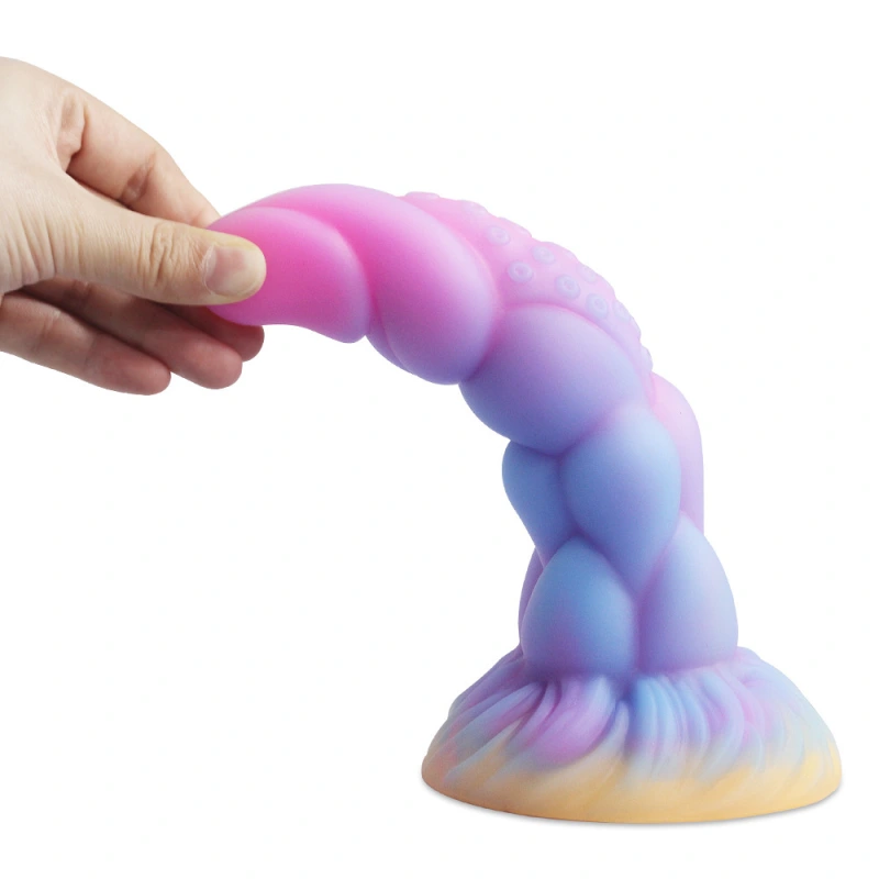 9" Monster Dildo Fantasy Knot Dildo, Huge Dragon Dildo Glow in The Dark, Horse Dildo Thick Animal Dildo for Anal play, Soft Silicone Dildo Butt Plug with Strong Suction Cup, Adult Toys for Women & Men