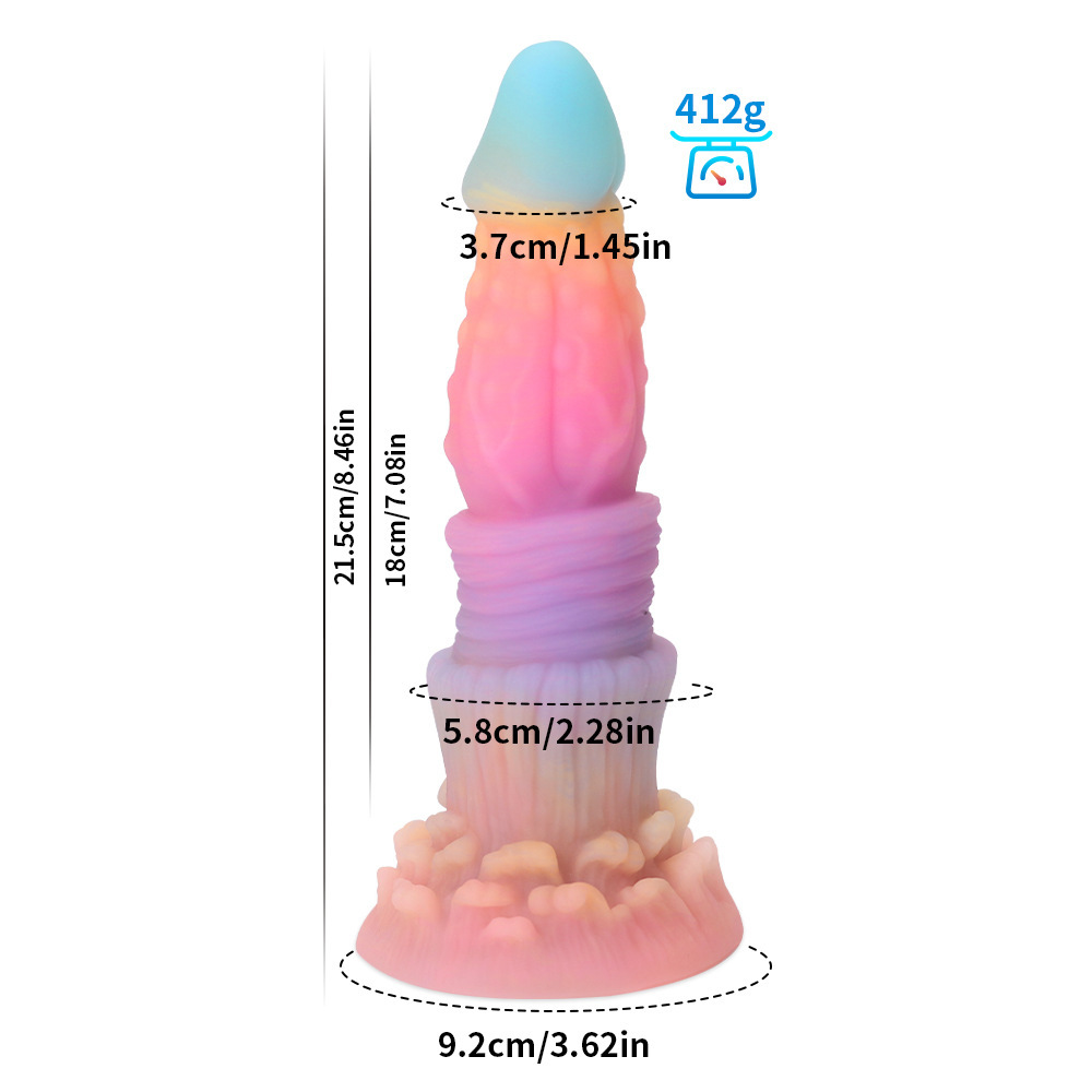 Luminous Dildo Anal Sex Toys for Women Men Colourful Glowing Dildos Huge Dragon Monster Dildo Butt Plug Adult Toys