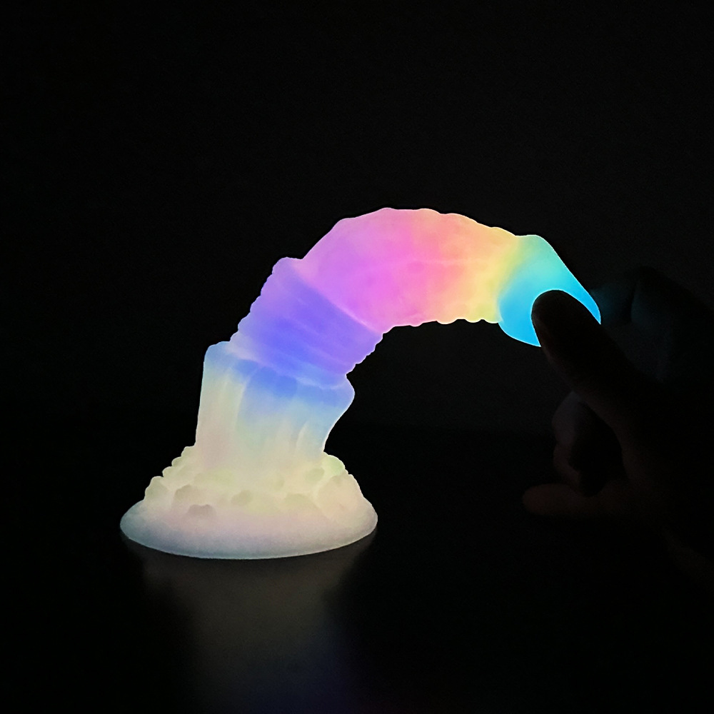 Luminous Dildo Anal Sex Toys for Women Men Colourful Glowing Dildos Huge Dragon Monster Dildo Butt Plug Adult Toys