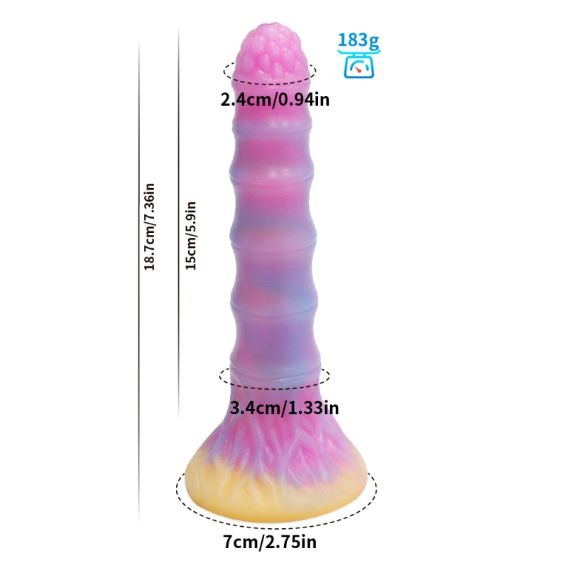 Dildos Shining Monster Penis Colorful Butt Stuffed Soft Dildo and Sucker Female Male