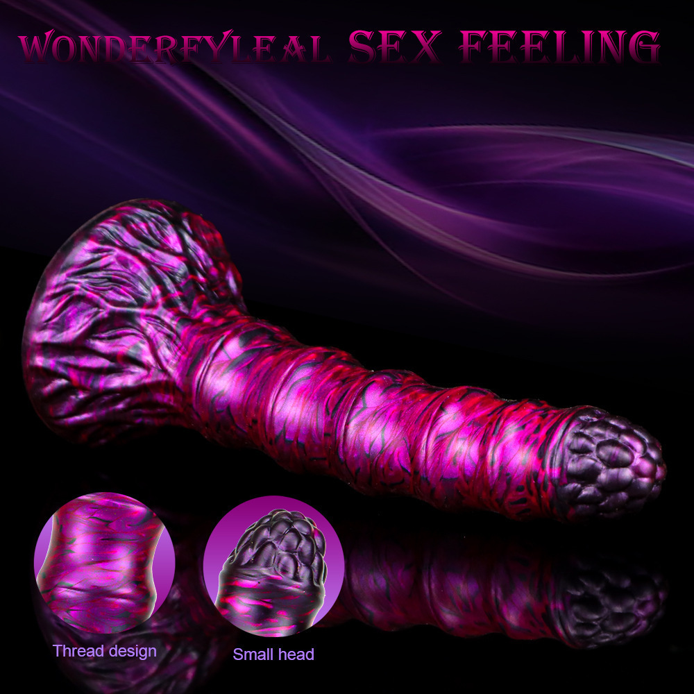 Huge Thick Big Monster Dildo, Silicone Fantasy Dragon Dildo with Suction Cup for Anal Prostate Massage, Large Knot Dildo Sex Toys for Women Men Pop, 8.7" Realistic Bad Boy