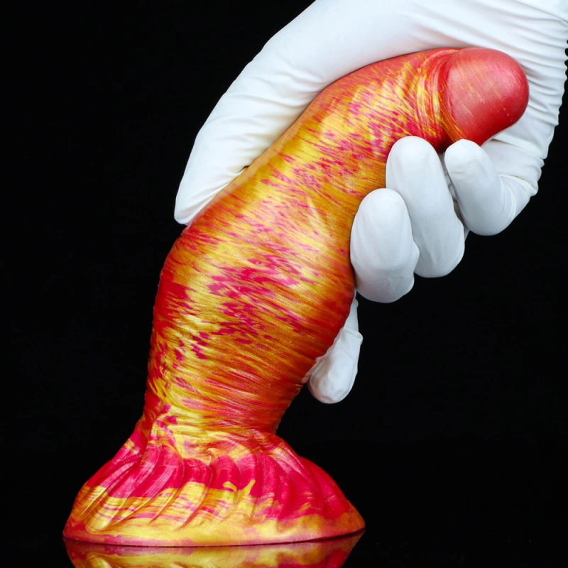 Black Monster Dildo, 10.8'' Huge Realistic Dragon Dildos with Strong Suction Cups Flexible Liquid Silicone Knotted Adult Sex Toy