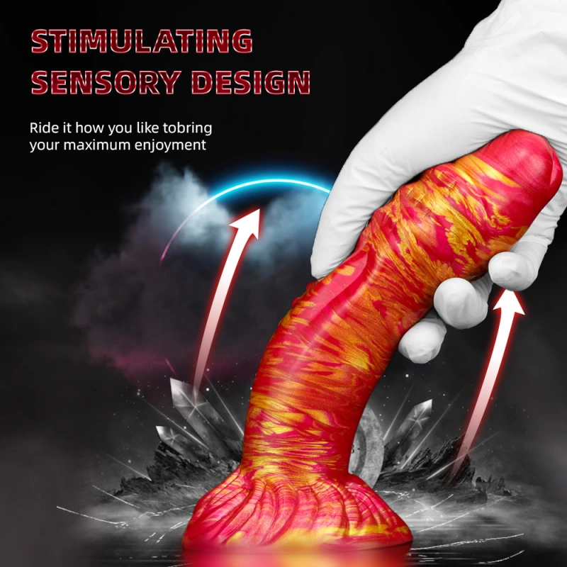 8.7in Monster Dildo with Knot, Silicone Alien Dildo Fantasy Toy Horse Dildo, Dragon Dildo with Suction Cup, Huge Anal Sex Toy Dog Dildo Hands-Free Play