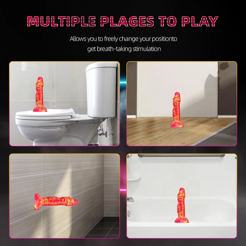 8.7in Monster Dildo with Knot, Silicone Alien Dildo Fantasy Toy Horse Dildo, Dragon Dildo with Suction Cup, Huge Anal Sex Toy Dog Dildo Hands-Free Play