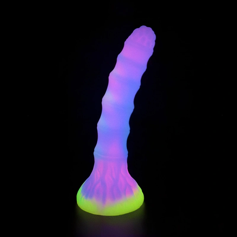 Dildos Shining Monster Penis Colorful Butt Stuffed Soft Dildo and Sucker Female Male