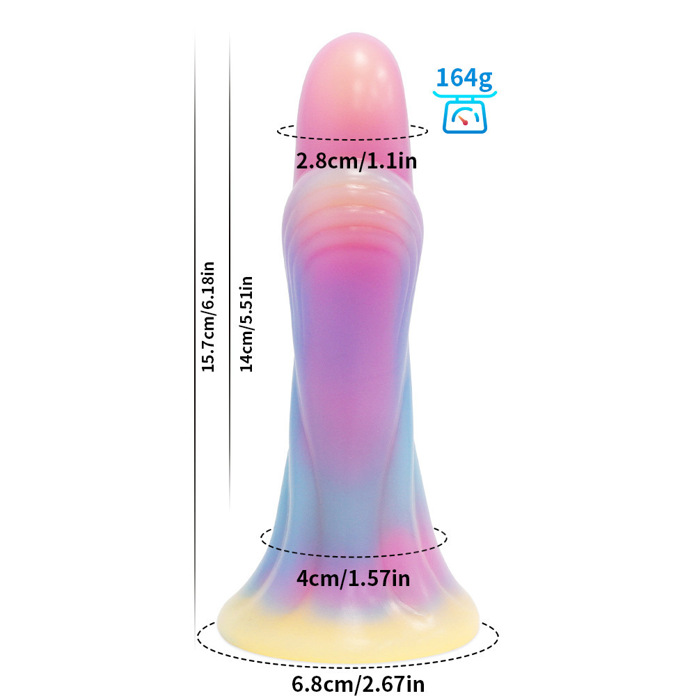 Dildos Shining Monster Penis Colorful Butt Stuffed Soft Dildo and Sucker Female Male