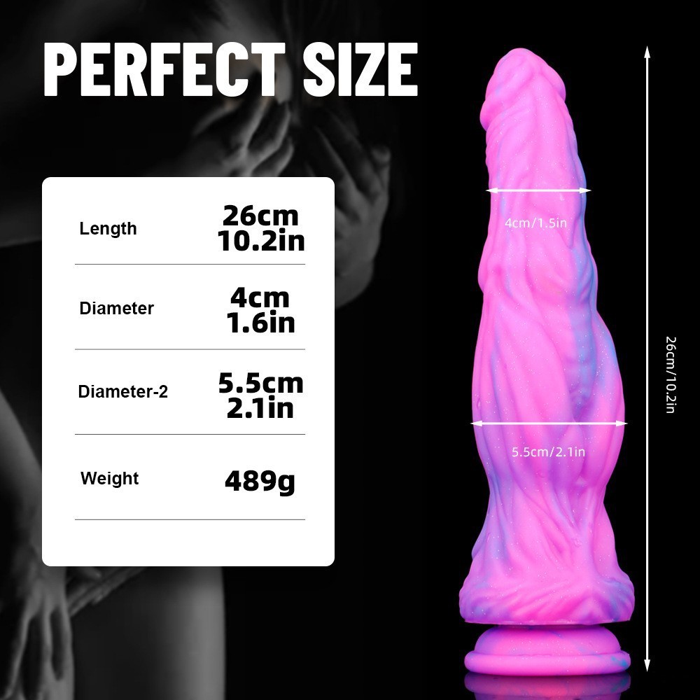 9.64" Monster Huge Thick Anal Dildo, Luminous Fantasy Long Silicone Realistic Horse, Giant Soft Suction for Women, Flexible Big Strap-On for Anal G-Spot Play