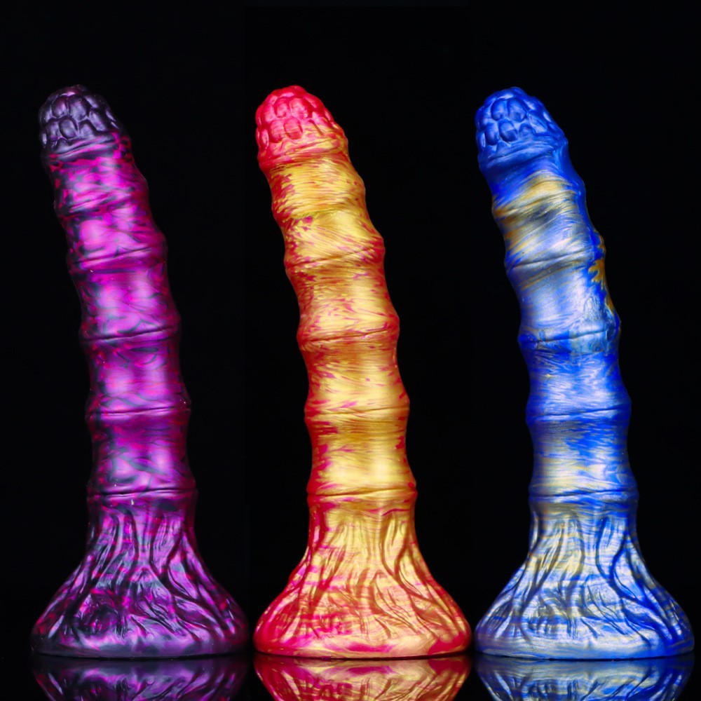 Huge Thick Big Monster Dildo, Silicone Fantasy Dragon Dildo with Suction Cup for Anal Prostate Massage, Large Knot Dildo Sex Toys for Women Men Pop, 8.7" Realistic Bad Boy