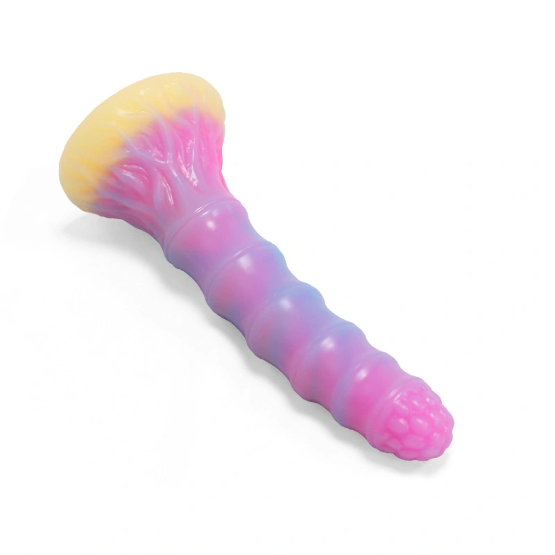 Dildos Shining Monster Penis Colorful Butt Stuffed Soft Dildo and Sucker Female Male