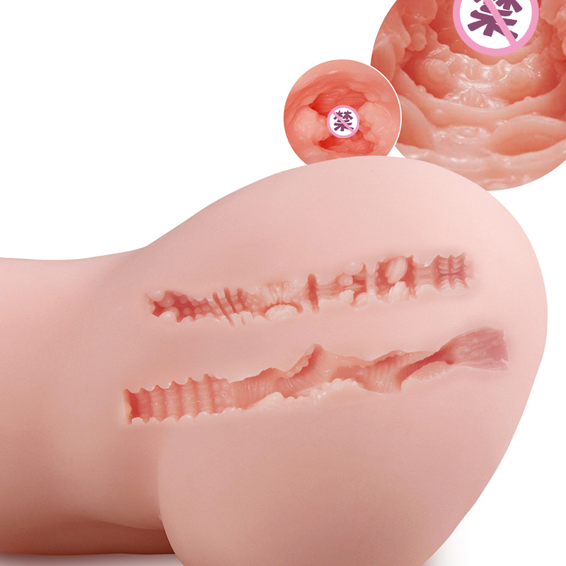 Best-selling Vicky 1.2kg Sexy Woman Pussy Male Masturbator Big Fat Ass Vibration Toy Double Channels Tight Vagina Adult Toy