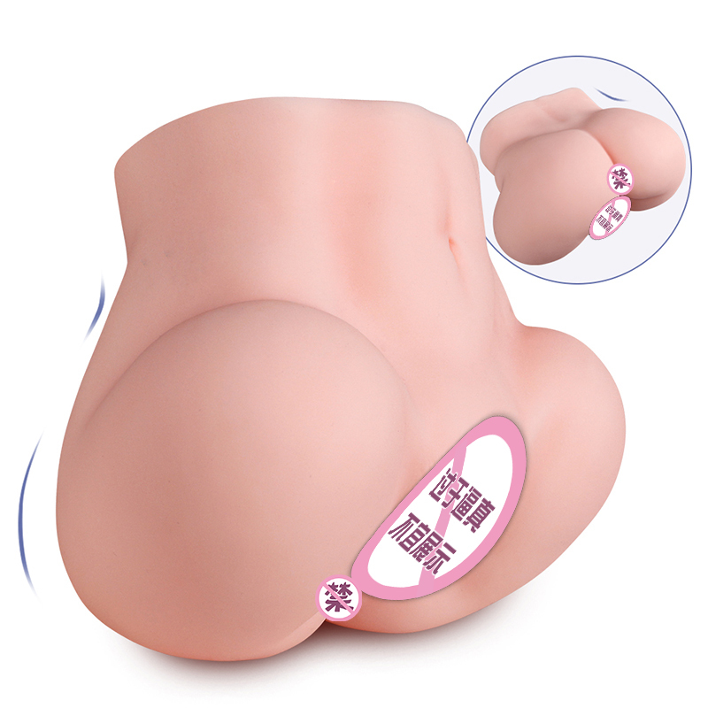 Best-selling Vicky 1.2kg Sexy Woman Pussy Male Masturbator Big Fat Ass Vibration Toy Double Channels Tight Vagina Adult Toy