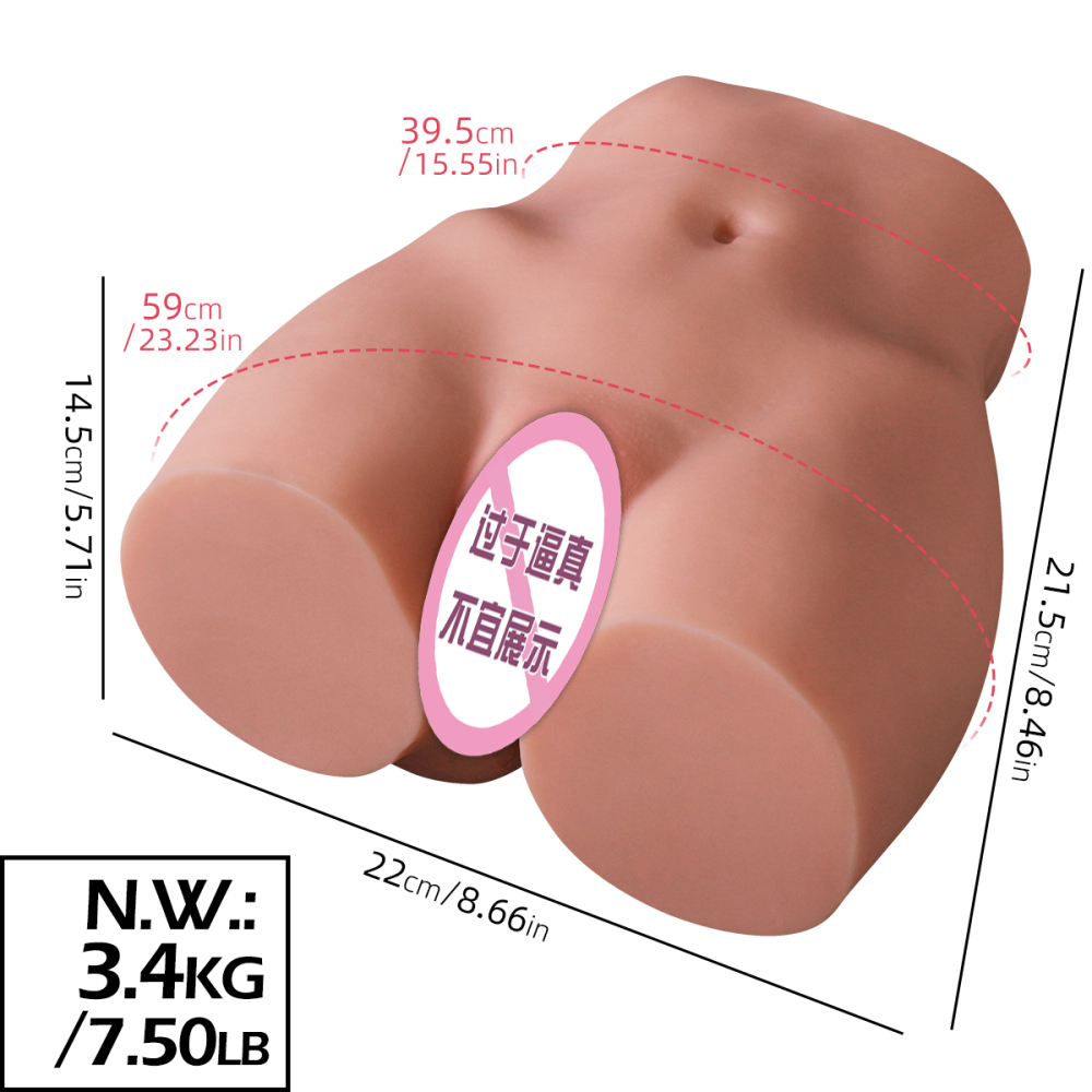 Adult Sex Toys 7.5LB Male Masturbator - Sex Toys for Men Sex Doll Pussy Ass, Sex Toys Lifelike Realistic Masturbator with Virgin Tight 3D Textured Channel