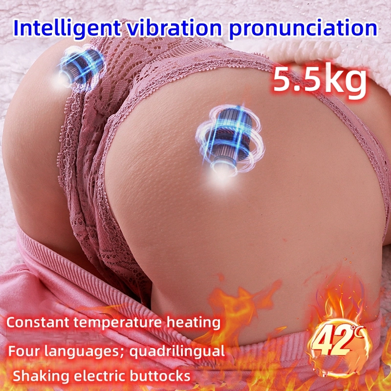 Vibrating Sex Doll - Male Sex Toy for Men Automatic Male Masturbator Mens Sex Dolls Electric Pocket Pussy Fleshy Stroker Sex Toys & 6 Vibration Adult Toys Hands Free 3D Lifelike Soft Butt Vagina Anal
