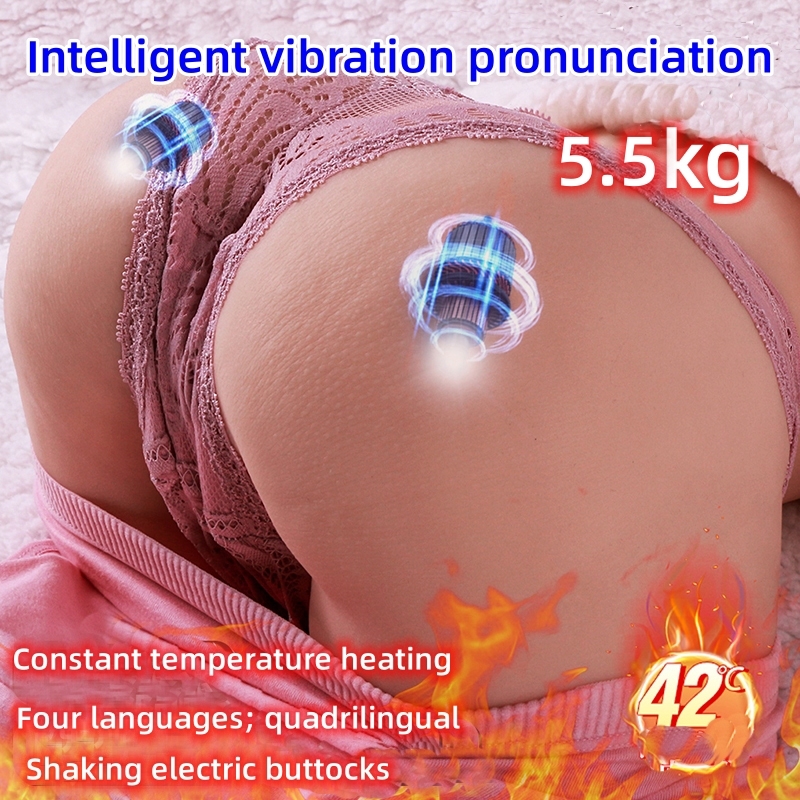 Vibrating Sex Doll - Male Sex Toy for Men Automatic Male Masturbator Mens Sex Dolls Electric Pocket Pussy Fleshy Stroker Sex Toys & 6 Vibration Adult Toys Hands Free 3D Lifelike Soft Butt Vagina Anal