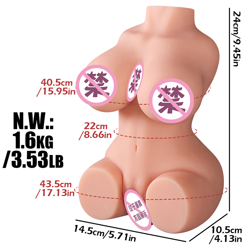 Sex Dolls Male Masturbator - Sex Toys for Men Sex Doll Torso with Big Breasts & Butt Male Sex Toy Pocket Pussy for Men with Tight Vaginal Anal Texture Male Stroker
