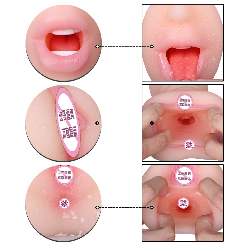 Realistic Oral Vagina Anal Masturbator for Men Sex Toys Pocket Pussy Aircraft Cup Deep Throat Blowjob Artificial TPE Sexy Sticks