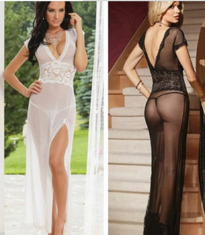 Sexy Deep V Neck Sheer Striped Bodysuit Adjustable Lace Up Soft Fabric Vertical Stripes Bodysuits Women Tie Lingerie
