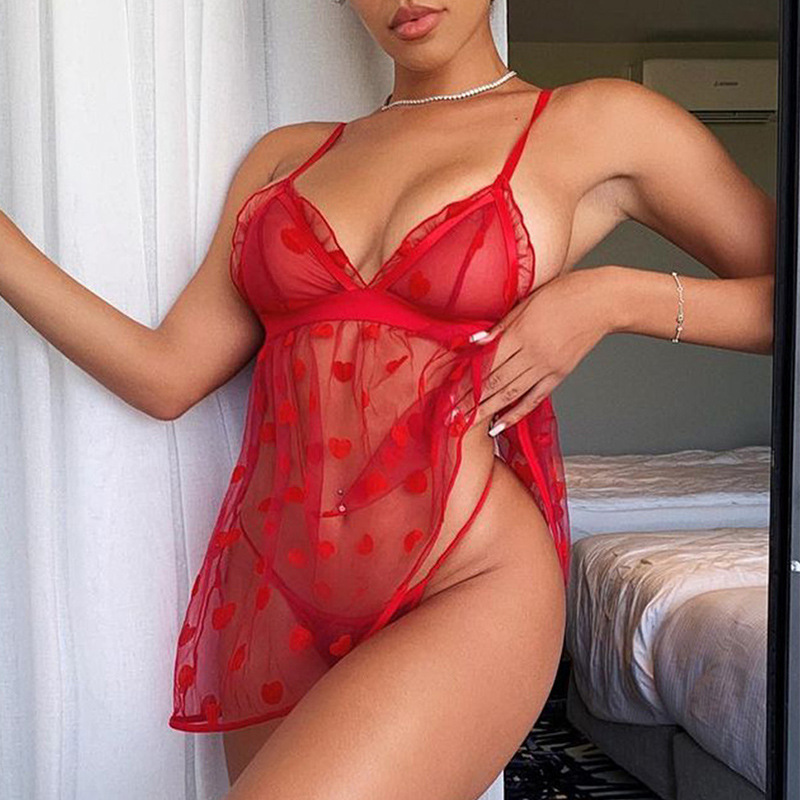 Asian Lace Tight transparent open hip lingerie for women sexy temptation bodysuit underwear lingerie