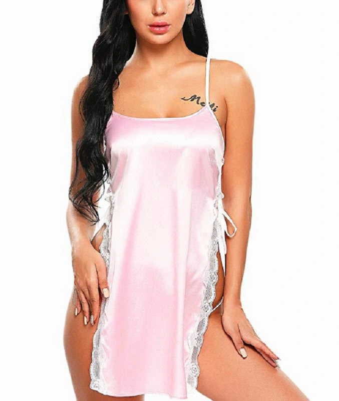 2024 Sexy Exotic Nightgowns Halter Nighties Sheer Mesh Nightwear Chemise Negligees ladies Sexy Lingerie Set for Women Lace Babydoll
