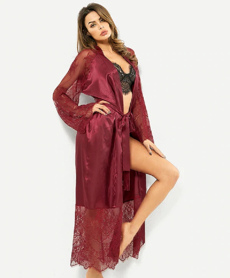 2024 Wholesale Ladies Erotic See Through Plus Size Sexy Women Babydoll Lingerie Lace Chemise Halter Nightwear Teddy Dress