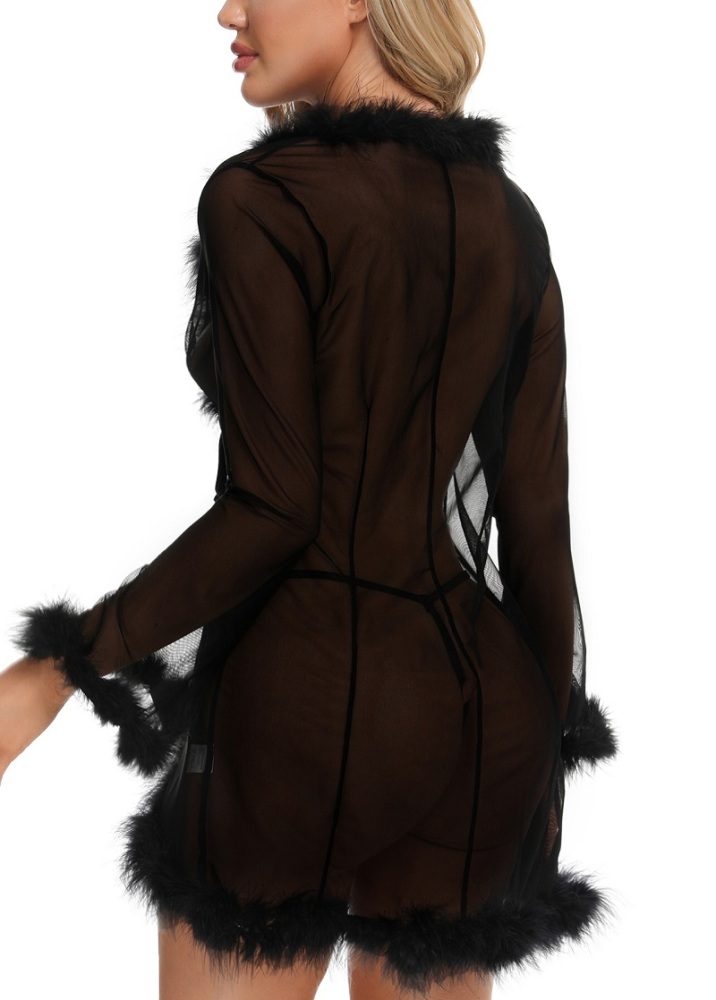 Transparent temptation Conjoined clothes temptation Sexy lingerie underwear