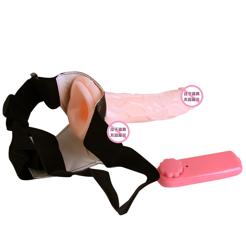 Vibrating Double Sided Dildo Strap on Wearable Harness Realistic Vibrator Penetrator Toy Two Ended Dildo, Headed Dong Penetation G Spot and Anal Plug for Women Lesbian