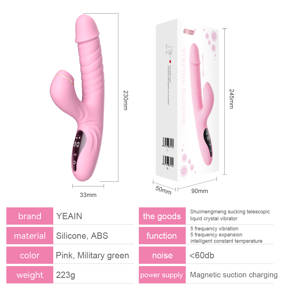 G Spot Clitoral Stimulation Rose Sex Toy with 7 Licking & Thrusting Vibration Modes,Rabbit Vibrator Silicone Dildo Adult Sex Toys for Women and Couples